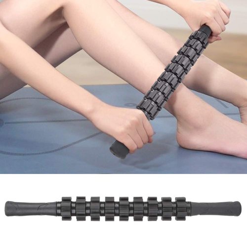 Sports Massage Roller Stick Relax Muscles Full Body Exercise Equipment Black