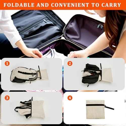 15L Small Hiking Backpack Foldable Ultralight Trekking Camping Outdoors Backpack for Women Men (beige)