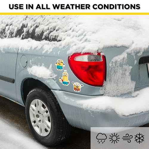 Despicable Me Minions Car Decals - Set of 9 Bob Stuart Kevin Vinyl Stickers for Truck Water Bottle Bike Helmet Laptop Skateboard - Outdoor Rated Water Resistant Vinyl Decals