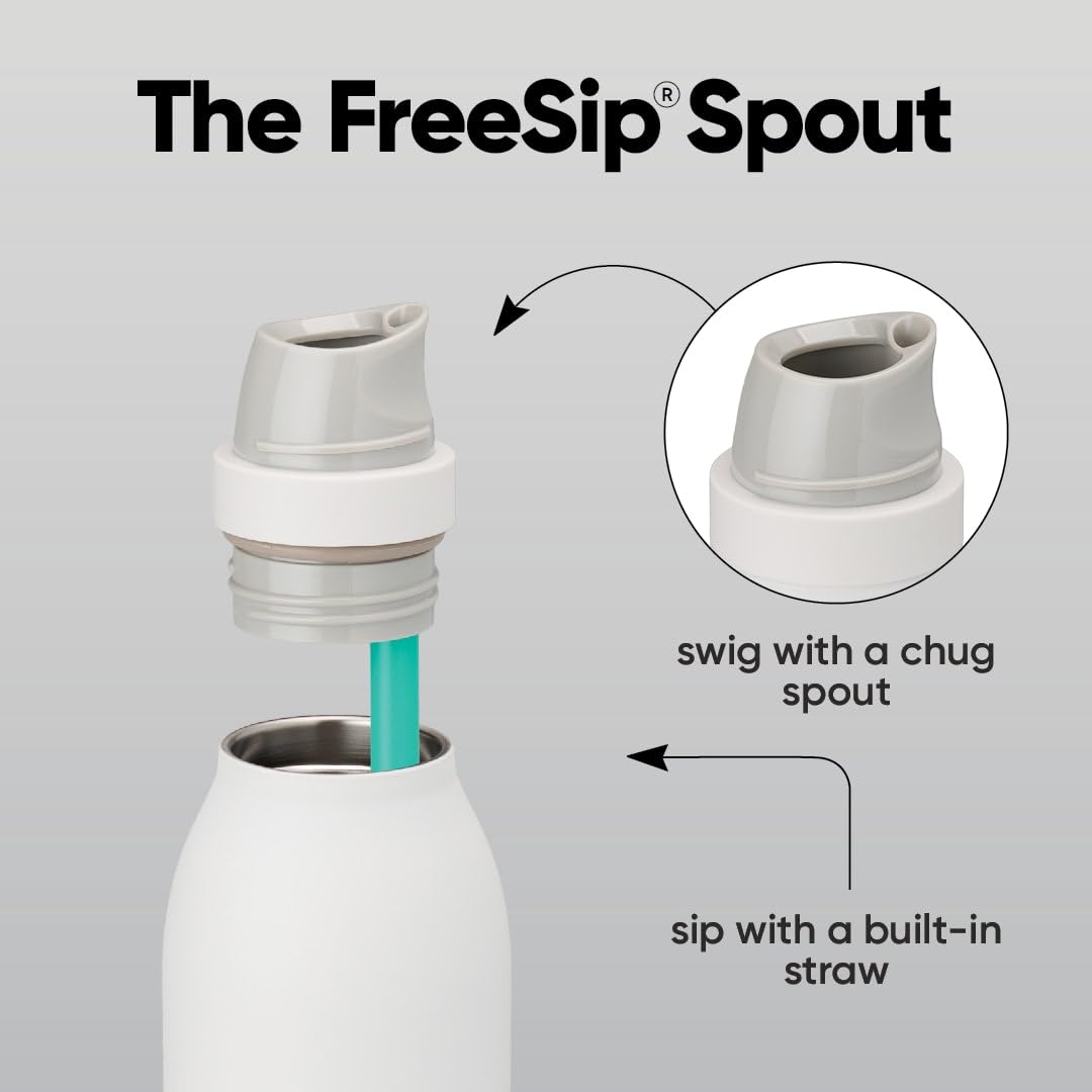 Owala FreeSip Twist Insulated Stainless Steel Water Bottle with Straw for Sports and Travel, BPA-Free, 24-oz, In Bloom