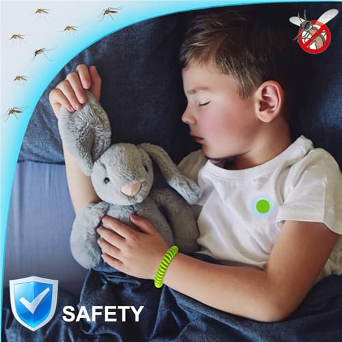 Mosquito Repellent Bracelets 30 Pack - DEET-Free Wristbands & Stickers for Kids & Adults