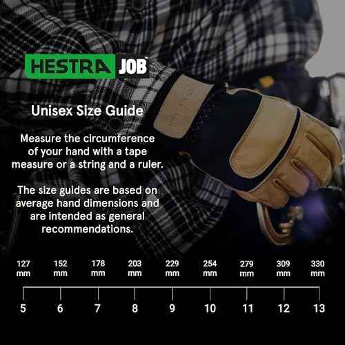 Hestra Job Alpha Pro Ergo Grip Gloves with Czone Insert for Work, Yard, Wet Weather and General Multi-Use Jobs