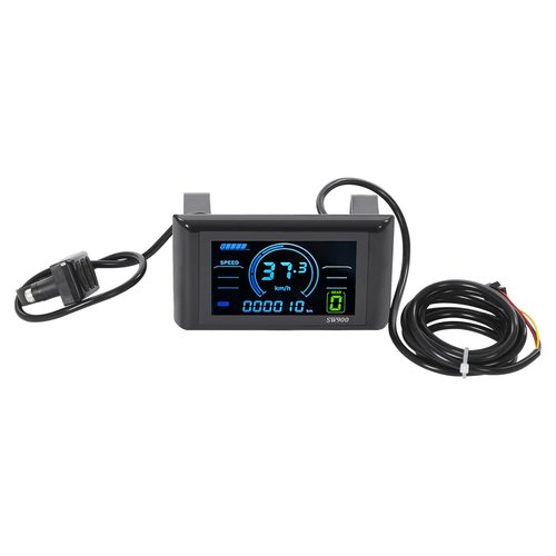 BANLICALI 36-72V E-Bike Display LCD Screen for Show The Battery-Level, Speed, Total Mileage, Gear, Multicolor Display, 3.9" L x 2.3" W Electric Bicycle Screen Black