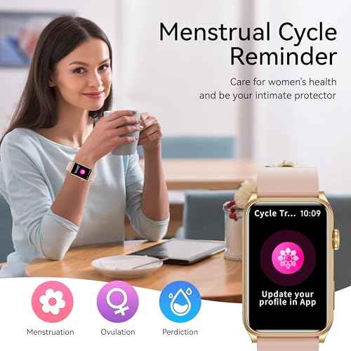 KPEP Health Fitness Watch with LED Flashlight, 24/7 Stress/Blood Pressure/SpO2/Heart Rate/Sleep Monitor, 100+ Sport Modes Calorie Counter Pedometer IP68 Waterproof Fitness Tracker for Men Women, Pink