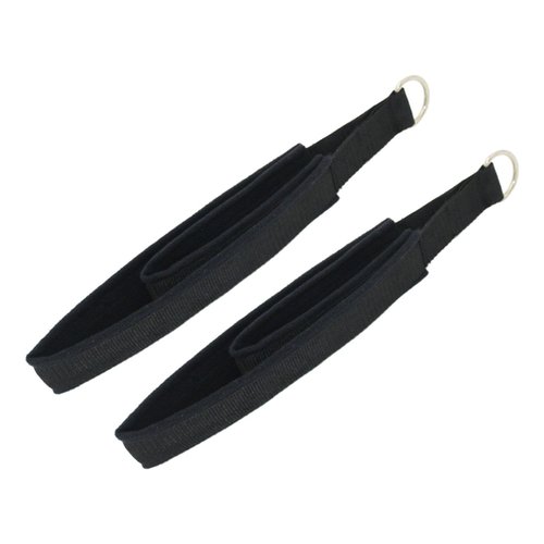 Zxpjkyu 2Pcs Straps with D Rings - Pilates Double Loop Straps for Fitness Beginners, Black