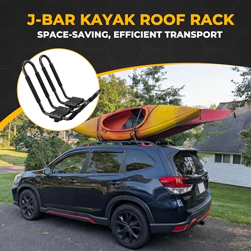 Vallix 2-Pair Kayak Roof Racks for Car SUV Truck - Heavy Duty Crossbar Carrier