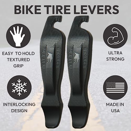 Bike Tire Levers Set of 4 for Road Mountain BMX Bikes - Heavy-Duty & Ergonomic