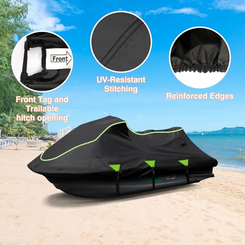 Jet Ski Cover 120-135 Inches Universal Fit for Yamaha Sea-Doo Kawa M
