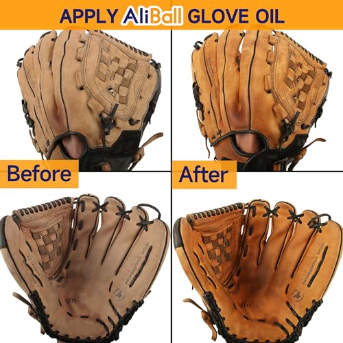 AliBall 8.5 Fl Oz Baseball Glove Oil Conditioning Leather Softener & Break-In