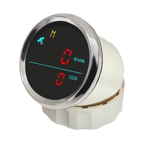 ELING 2'' Waterproof Speedometer GPS Speedo Gauge 0-999 km/h Knots mph for Marine Yachts with Compass 12V 24V (LCD Doesn't Show Odometer)