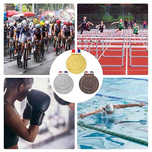 Abaokai 1st, 2nd, 3rd Award Medals - 3 Inches Olympic Style Winner Medals Gold Silver Bronze Prizes for Competitions, Party