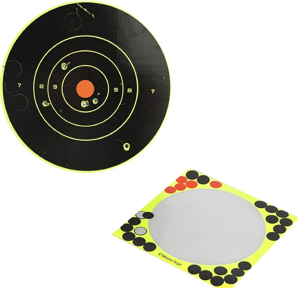 100 Pcs 8" Self Adhesive Splatter & Reactive Shooting Targets for Gun-Pistol-Rifle-Airsoft-Pellet Gun- Air Rifle (100 pcs)