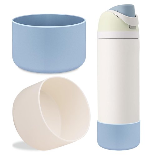 LUCKINEE 2Pcs Protective Silicone Boot Bottom Base for Owala FreeSip Twist and Flip Flask 24OZ, and Compatible with Stanly Cup Tumbler 20-40oz and More Bottles with Bottom Diameter 2.8-2.95inch