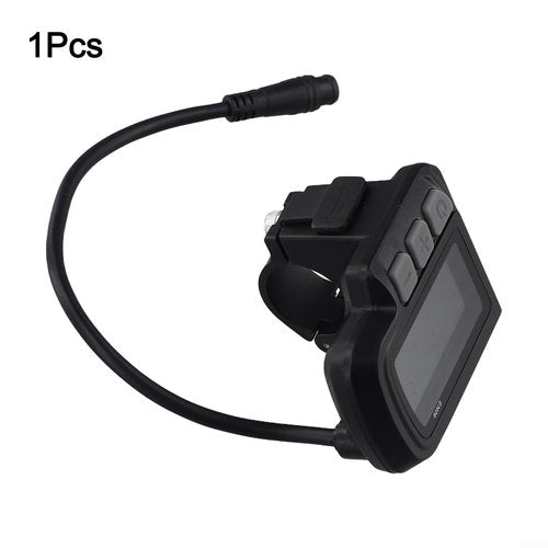 Electric Bike LCD Display, E-Bike Display 24V 36V 48V Display Meter Control Panel with 6 Pins Waterproof Interface Cable for Electric Bike Scooter Modification