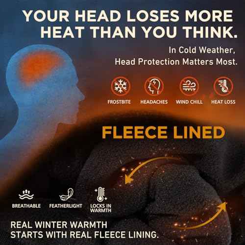 TOP-EX DryKnit¢â Waterproof Merino Wool M/L XL/XXL Fleece Lined Beanie,Warm Cold Weather Winter Hat Men&Women