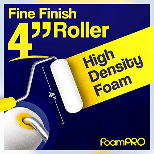 4-Inch Foam Roller Refills Pack of 10 for Smooth Paint Application - Fine Finisher