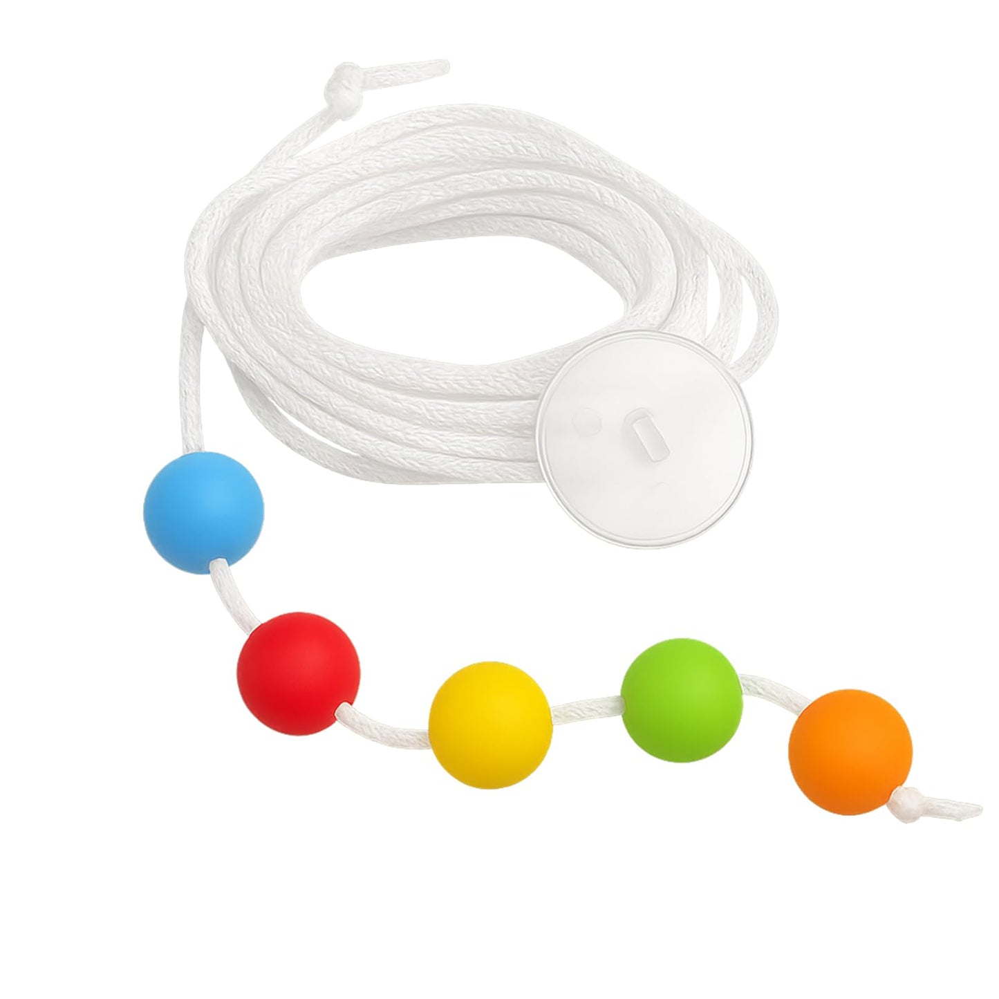TIESIF 10 Foot with 5 Silicone Beads Vision Convergence Training - Convergence Insufficiency Tool - Train Vision, Athletic Performance, and More!, White