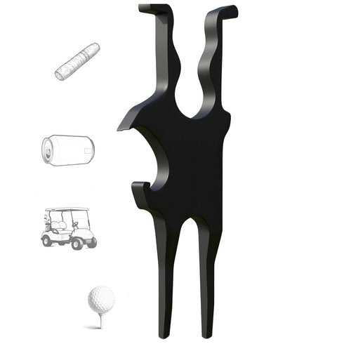 Golf Multi-Tool, 3-in-1 Magnetic Golf Multi-Tool for GolfCart, Beer Shotgun, Divot Tool and Ball Marker
