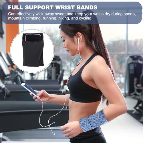 Wrist Wallet Pouch for Sports and Outdoor Activities - 2 Pack, Black