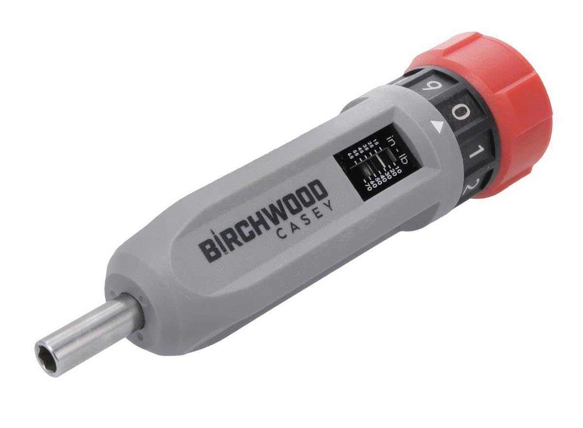 Birchwood Casey Armorer's Tool Kit Wrench | Gunsmithing Adjustable 10 to 70 in-Lb Torque Wrench Set | Flat Blade, Torx, Hex BIts & Case Included