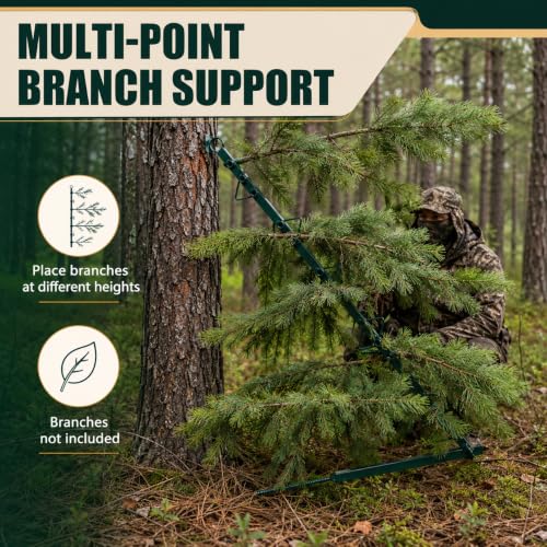 2PCS Camouflage Hunting Concealment Branch with Adjustable Hooks