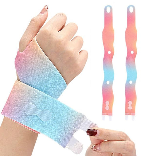 2 Pack Ultra-Thin Wrist Wraps, Adjustable Wrist Support Straps for Fitness, Tendonitis, Carpal Tunnel Arthritis, Wrist Wraps Wrist Pain Relief, Multi-Part wrist wraps for Sports, Gaming & Office B