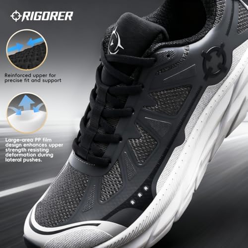 Men's Wide Fit Running & Referee Shoes - Cushioned Support, Breathable Mesh