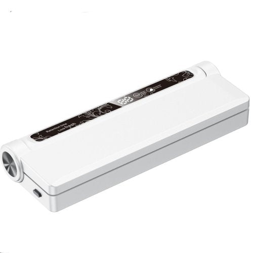 Portable Vacuum Sealer Machine for Food Storage, 75KPA Strong Suction, Dry/Wet Modes with One-Touch Seal, Includes 20 Bags & Digital Timer, Compact for Home Kitchen, Camping, Travel
