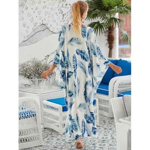 Women Animal Print Kaftan Dresses Plus Size Swimsuit Coverup 2025 Summer Bathing Suit Caftan Loungewear Beach Dress