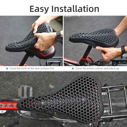 MZYRH Bike Seat Cushion,Gel Padded Bike Seat Cover for Men & Women,Soft Bike Saddle Cover Compatible with Mountain Road Cycling Bike, Outdoor & Indoor