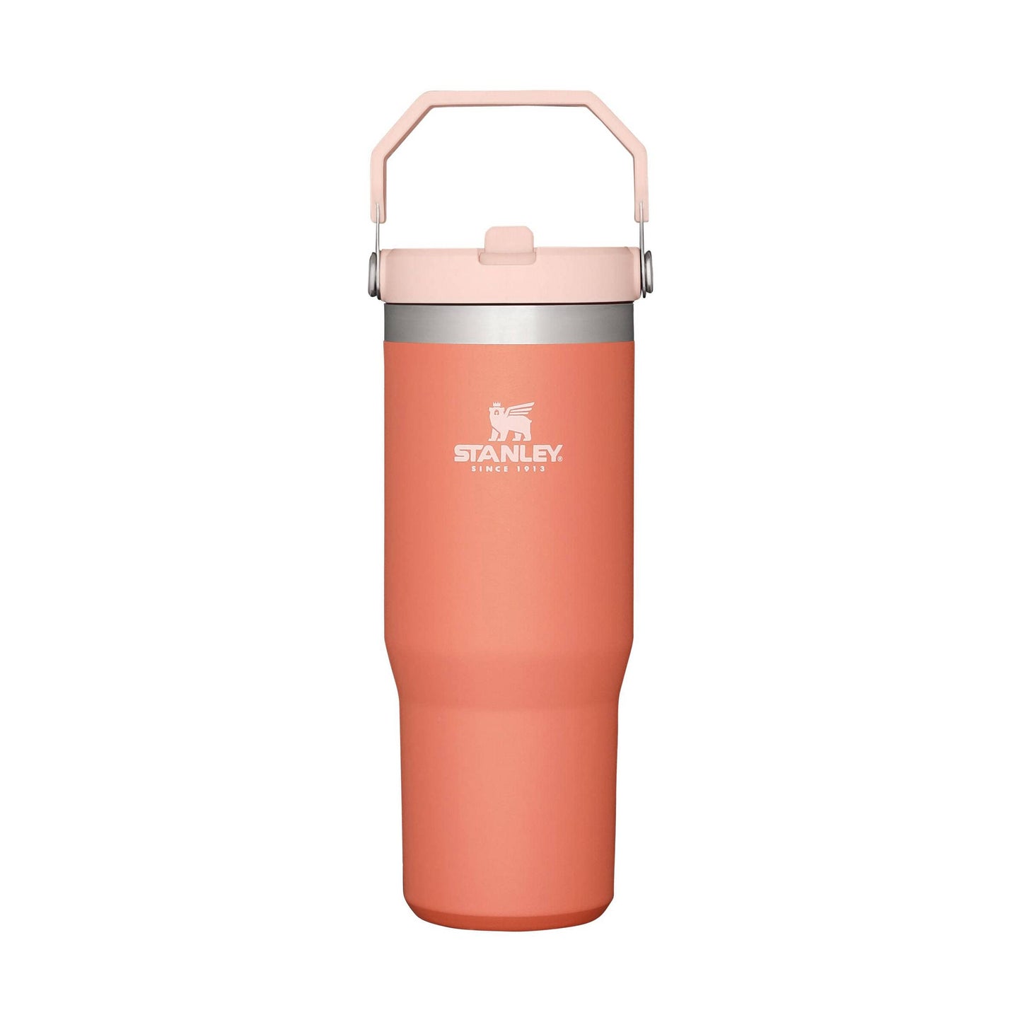 STANLEY IceFlow Stainless Steel Tumbler - Vacuum Insulated Water Bottle for Home, and Car Reusable Cup with Straw Leak Resistant Flip Cold for 12 Hours or Iced for 2 Days, Grapefruit, 30 OZ / 0.89 L