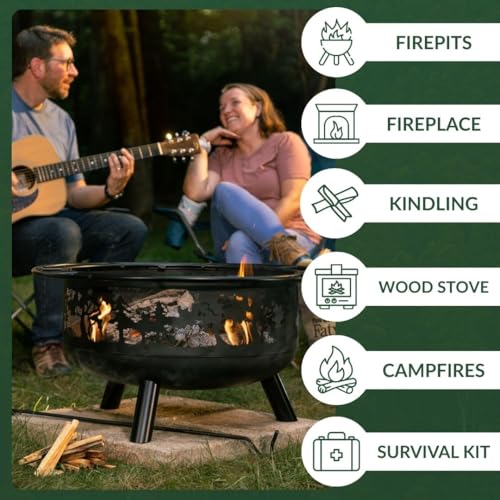 2 Lb Organic Fatwood Fire Starter Sticks - Easy Ignition Kindling for Fireplaces, Fire Pits & Campfires