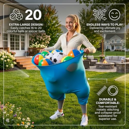Outdoor Family Game Set with 16 Balls and Storage Bag - Blue+Yellow