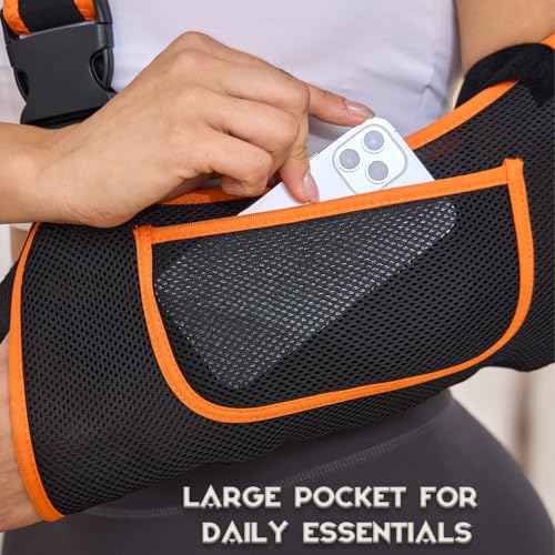 Arm Sling for Women&Men with Enhanced Size Adjustable Sling for Arm Support, Elbow Wrist Left Right Arm Sling with Buckle Design (M)