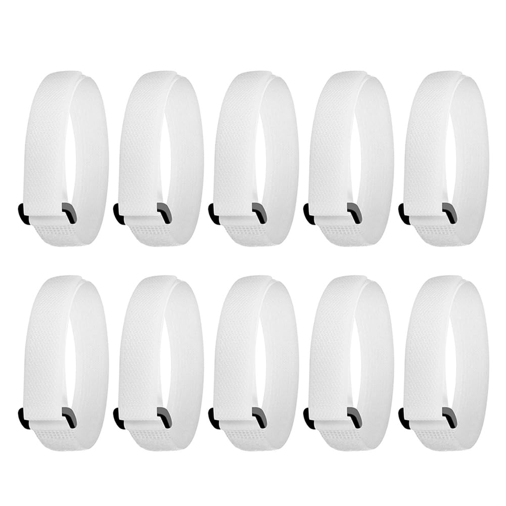 10 PCS Soccer Goal Net Fixing Straps - 14" x0.8" White Fixing Straps Used to Fix The Soccer Net on The Goal Post Suitable for Soccer Sports Training