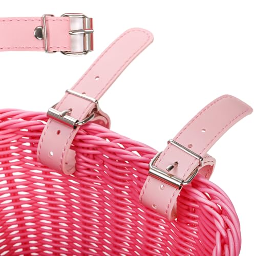 Yopay 2 Pack Bike Basket for Girls, Kids Bicycle Basket Front Handlebar for Balance Bike, Tricycle, Scooter for Arts and Crafts, 9 in/ 8In