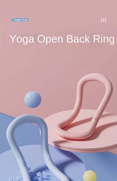 lanyueshangwu Yoga Equipment Yoga Ring Pilates Ring Yoga Circles Fitness Sport Home Training Resistance Support Tool Calf Massage, Pilates Circles with Massage Points (1, 天蓝粉色)