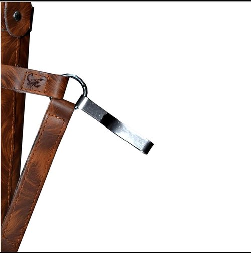 Scorpion Archery Back Arrow Quiver - Genuine Leather Arrow Case - Traditional Handmade Archery Quiver for Hunting & Target Practicing - Adjustable Lightweight & Comfortable Cow Leather) (Tiger Brown)
