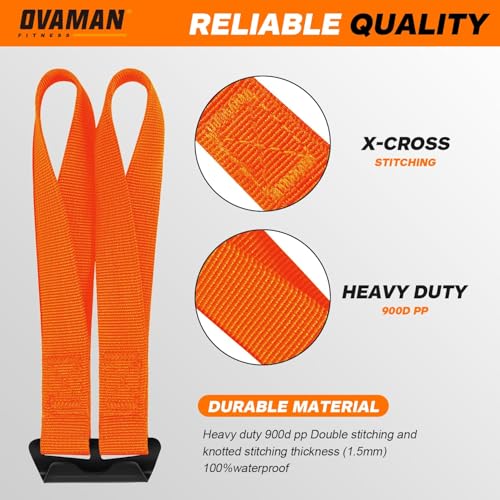 Orange Rooftop Cargo Tie Down Hooks - Secure Car Roof Bags & Carriers