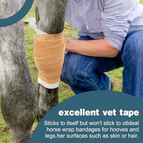 AZEN 8 Pack Self Adhesive Bandage Wrap, 4" X 5 Yards Elastic Cohesive Bandage Wrap, Skin Color Athletic Tape, Ankle Tape, Tattoo Grip Tape Wrap, Vet Wrap