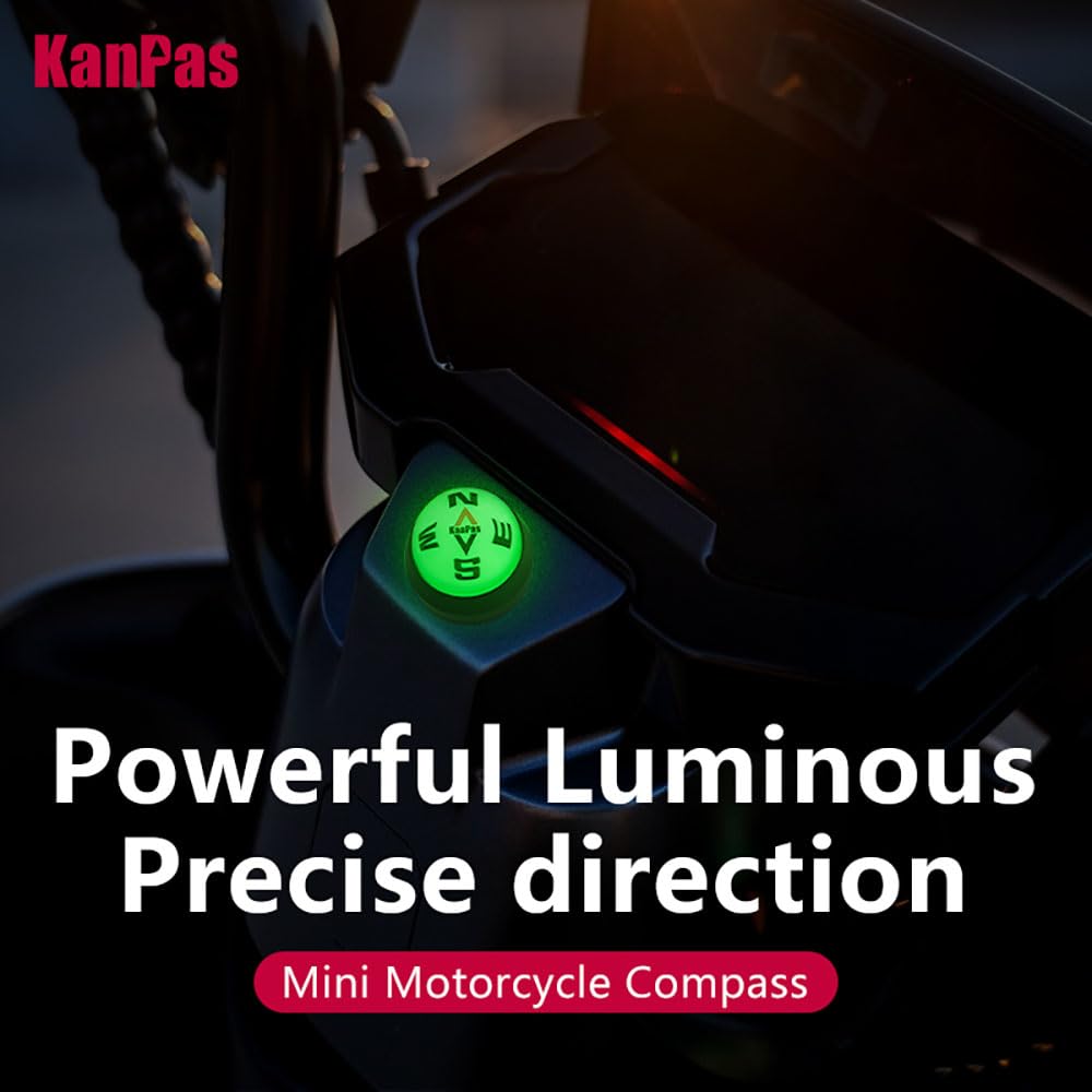 KanPas VA-20L Luminous EDC Ball Compass Free Angle Traditional Reading for Motorcycle