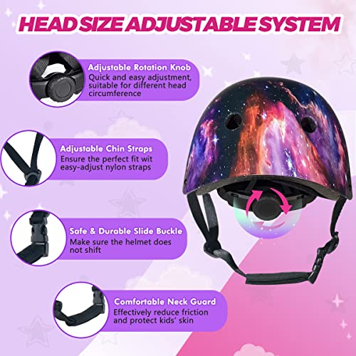 Kids Galaxy Safety Helmet for Cycling Skateboarding & More - Adjustable & CPSC Certified