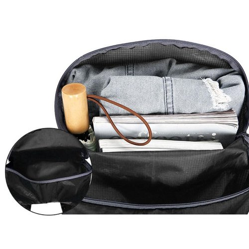 Travel Hiking Daypack Lightweight Packable Backpack Foldable Backpack (Black, 20L)