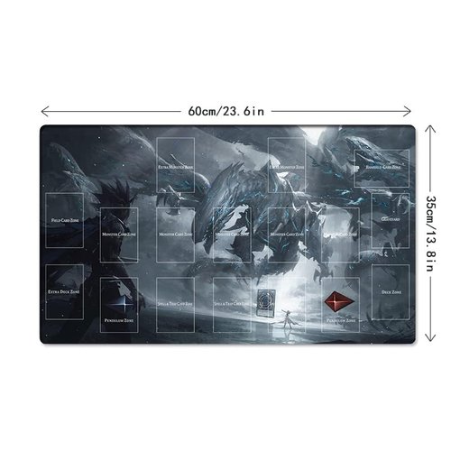 New Mlikemat Playmat Blue-Eyes Ultimate Dragon TCG CCG OCG Trading Card Game Mat with Zones + Free Bag (ZD039-462-A)