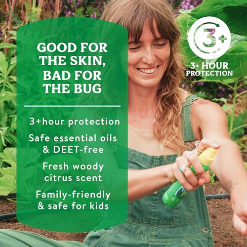 Badger Organic Bug Spray & Balm Stick Combo Pack - 4oz & 0.6oz All Natural Repellent