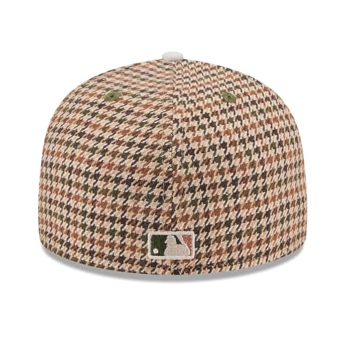 New Era LA Los Angeles Dodgers 59FIFTY 2020 World Series Champions Houndstooth Plaid Retro Fitted Cap, Hat
