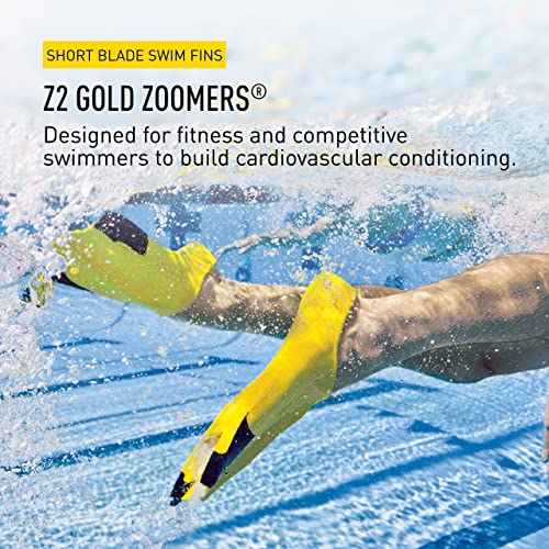 FINIS Z2 Gold Swim Fins - Natural Rubber, Male 7.5-8.5 / Female 8.5-9.5