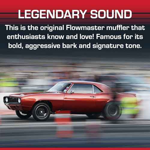Flowmaster 40 Series Original Chambered Muffler ? 2.25¡± Offset In / 2.25¡± Offset Out ? Aggressive Sound ? 16-Gauge Aluminized Steel ? For Muscle Cars, Street Rods, Trucks & SUVs (42443)