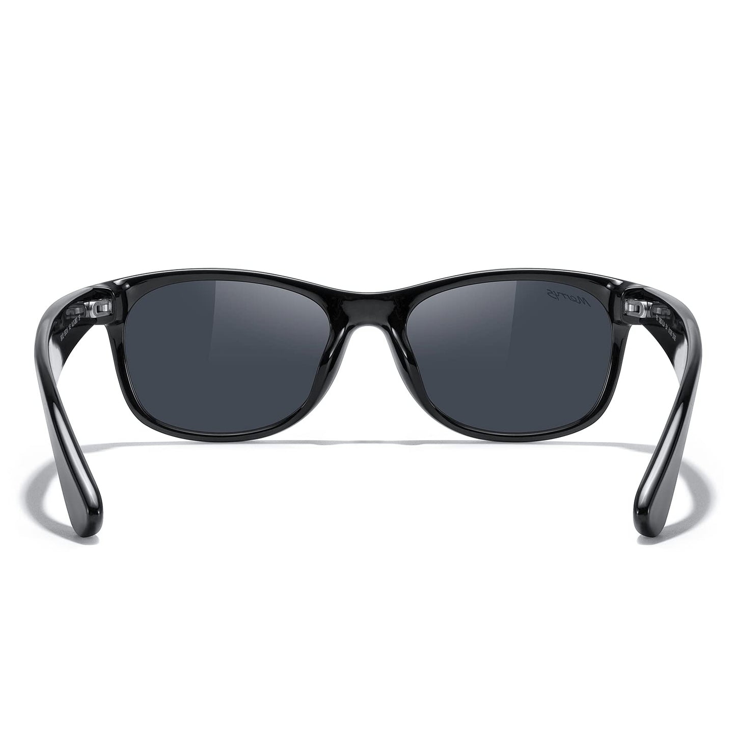 MERRY'S Polarized Unisex Shades Sunglasses for Men and Women Vintage Polarized Sun Glasses Mirror Lens (Black Frame/Black Lens, 55)