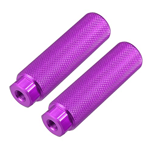 Purple Aluminum Alloy Rear Bike Foot Pegs for BMX MTB & Bicycle - 3/8 Inch Fit